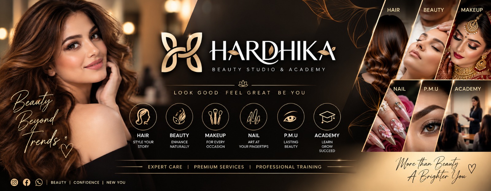 Hardhika Beauty Studio & Academy — Hair, Beauty, Makeup, Nail, P.M.U, Academy. Look Good, Feel Great, Be You.
