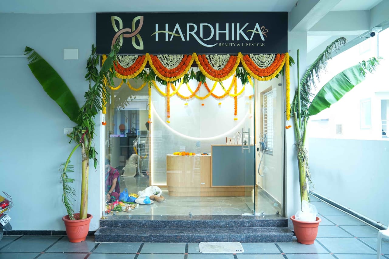 Hardhika Beauty & Lifestyle salon entrance, Nandyal