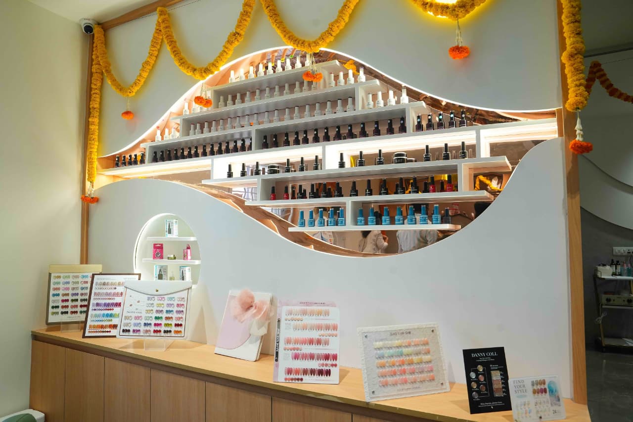Premium nail polish and product display